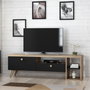 Hanah Home Parion Soporte de TV Negro y Roble